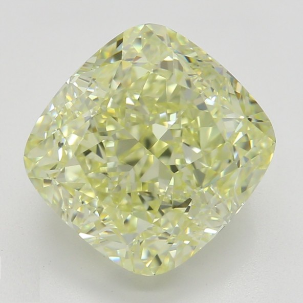 Farebný diamant cushion, fancy light žltý, GIA 1873460201 Y4