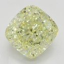 Farebný diamant cushion, fancy light žltý, 3,01ct, GIA