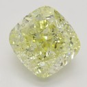 Farebný diamant cushion, fancy light žltý, 3,02ct, GIA