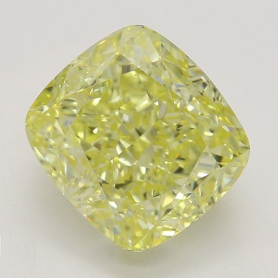 Farebný diamant cushion, fancy intense žltý, GIA 1872520001 Y6