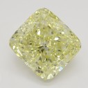 Farebný diamant cushion, fancy žltý, 3,03ct, GIA