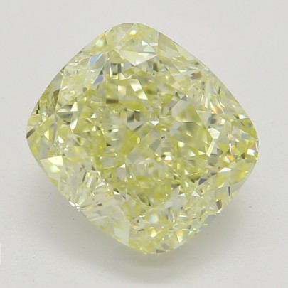 Farebný diamant cushion, fancy light žltý, GIA 6873270856 Y4