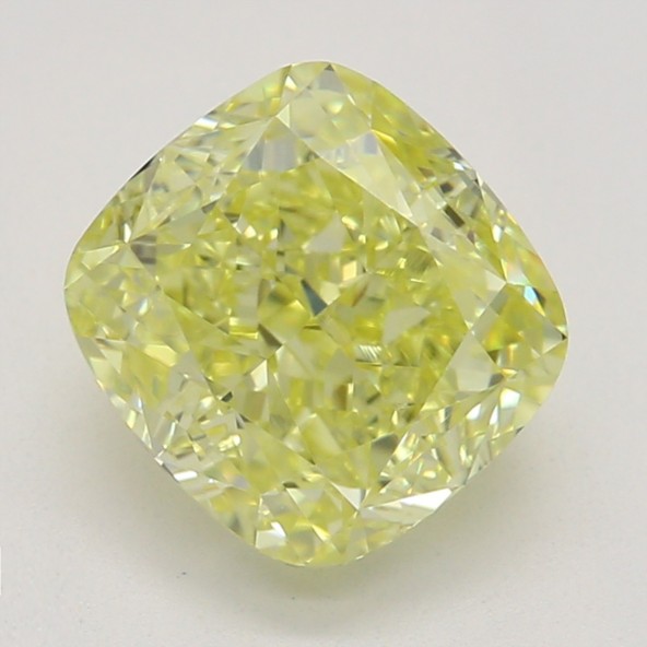 Farebný diamant cushion, fancy intense žltý, GIA 5872400295 Y6