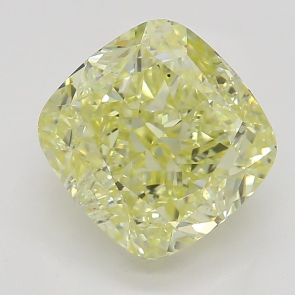 Farebný diamant cushion, fancy žltý, GIA 1871620271 Y5