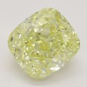 Farebný diamant cushion, fancy žltý, 1,51ct, GIA