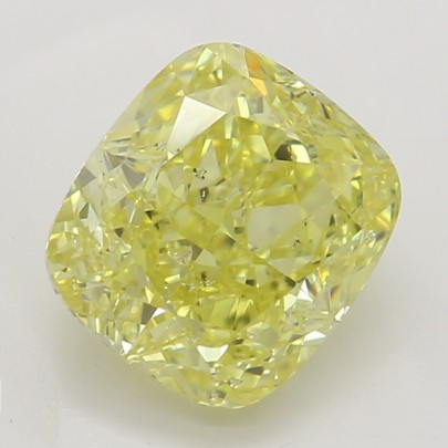 Farebný diamant cushion, fancy intense žltý, GIA 5871290075 Y6