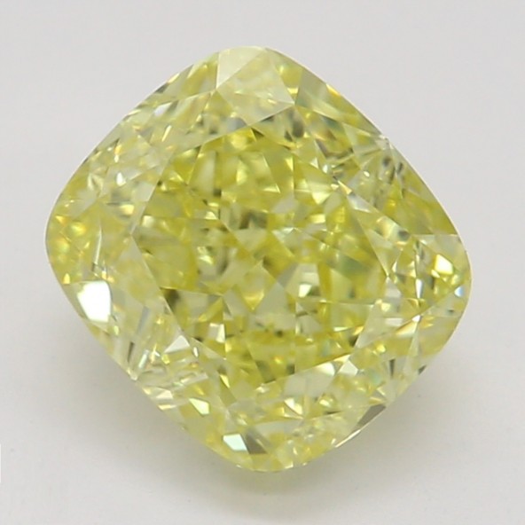 Farebný diamant cushion, fancy intense žltý, GIA 2873050172 Y6
