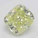 Farebný diamant cushion, fancy žltý, 1,01ct, GIA