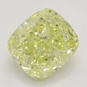 Farebný diamant cushion, fancy žltý, 1,4ct, GIA