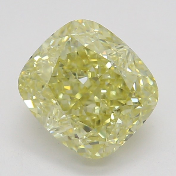 Farebný diamant cushion, fancy žltý, GIA 1873140001 Y5