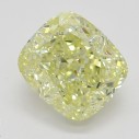 Farebný diamant cushion, fancy žltý, 1,15ct, GIA