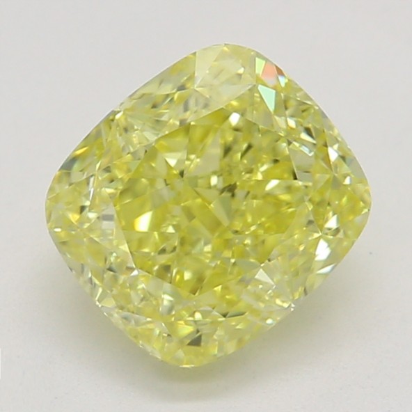 Farebný diamant cushion, fancy intense žltý, GIA 9872310129 Y6