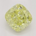 Farebný diamant cushion, fancy žltý, 1ct, GIA