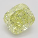 Farebný diamant cushion, fancy žltý, 1,31ct, GIA