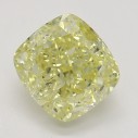 Farebný diamant cushion, fancy žltý, 1,01ct, GIA