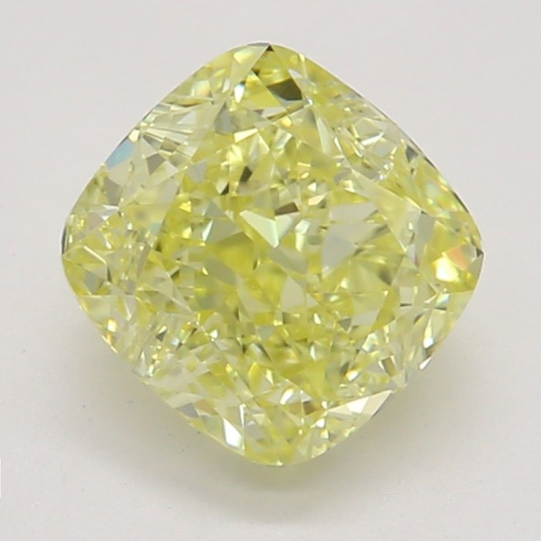 Farebný diamant cushion, fancy intense žltý, GIA 9873190029 Y6