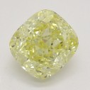 Farebný diamant cushion, fancy žltý, 0,95ct, GIA