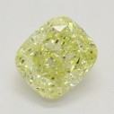 Farebný diamant cushion, fancy žltý, 0,71ct, GIA