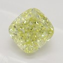 Farebný diamant cushion, fancy žltý, 0,71ct, GIA