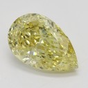 Farebný diamant hruška, fancy žltý, 1,15ct, GIA