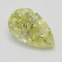 Farebný diamant hruška, fancy žltý, 1,02ct, GIA