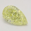 Farebný diamant hruška, fancy žltý, 0,73ct, GIA