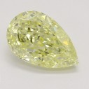 Farebný diamant hruška, fancy žltý, 0,74ct, GIA