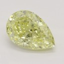 Farebný diamant hruška, fancy žltý, 0,72ct, GIA