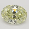 Farebný diamant ovál, fancy light žltý, 7ct, GIA