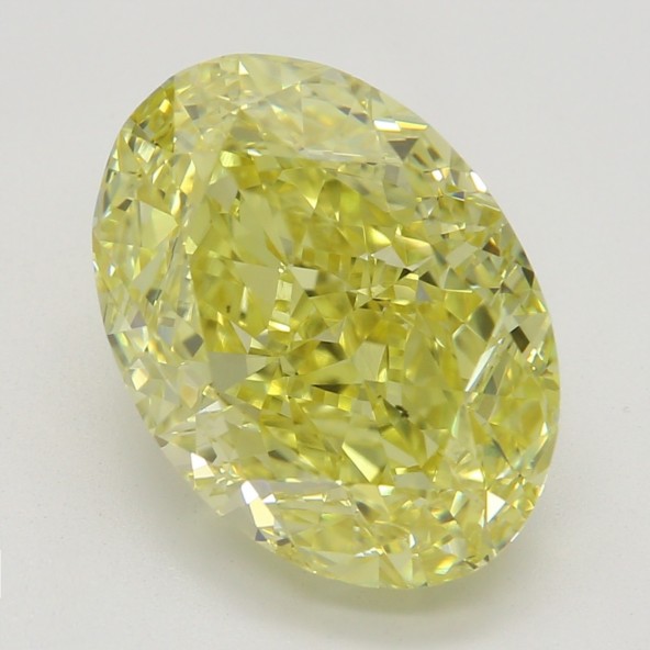 Farebný diamant ovál, fancy intense žltý, GIA 4873280314 Y6