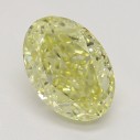 Farebný diamant ovál, fancy žltý, 1,18ct, GIA