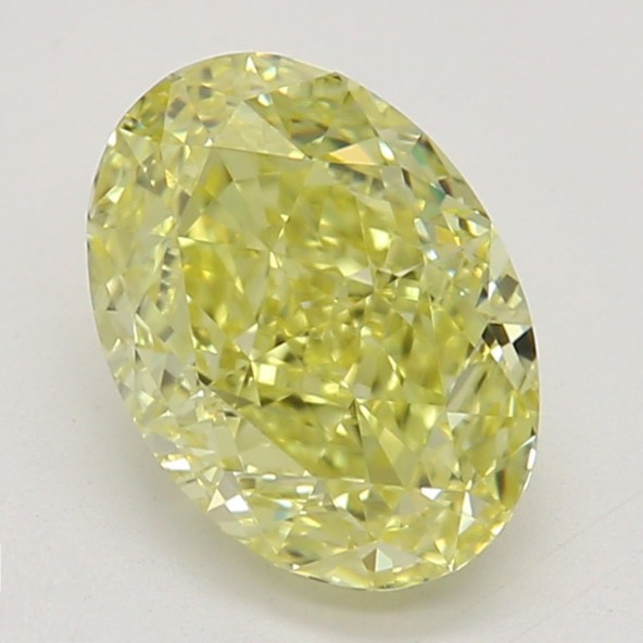 Farebný diamant ovál, fancy intense žltý, GIA 9845940319 Y6