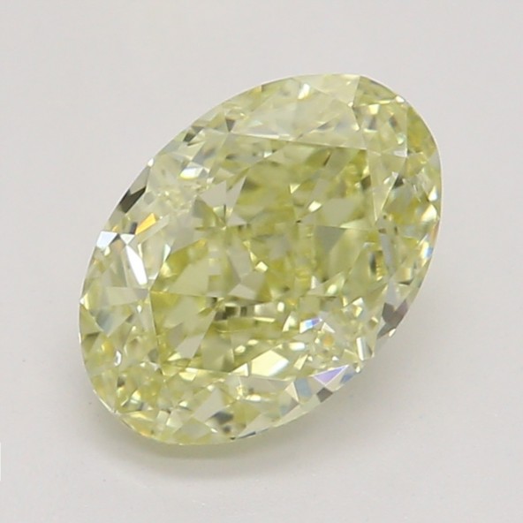 Farebný diamant ovál, fancy light žltý, GIA 5873390215 Y4