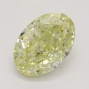 Farebný diamant ovál, fancy light žltý, 0,71ct, GIA