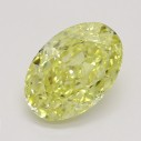 Farebný diamant ovál, fancy intense žltý, 0,7ct, GIA