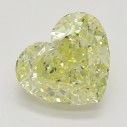 Farebný diamant srdce, fancy žltý, 2,01ct, GIA