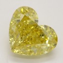 Farebný diamant srdce, fancy vivid žltý, 1,01ct, GIA