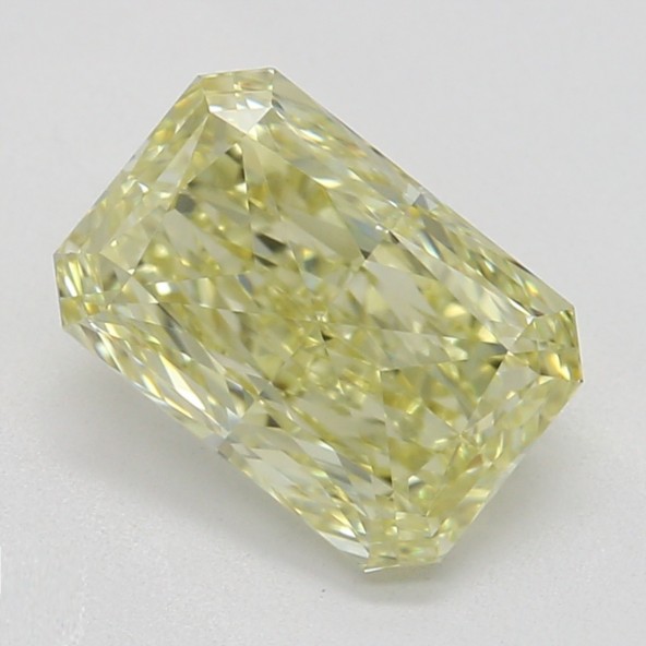 Farebný diamant radiant, fancy light žltý, GIA 1845940321 Y4