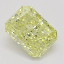 Farebný diamant radiant, fancy žltý, 1,03ct, GIA