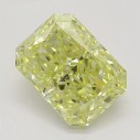 Farebný diamant radiant, fancy žltý, 0,91ct, GIA