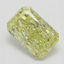 Farebný diamant radiant, fancy žltý, 0,82ct, GIA