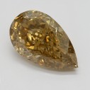 Farebný diamant hruška, fancy žltohnedý, 1,52ct, GIA
