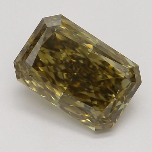 Farebný diamant radiant, fancy dark žltohnedý, GIA 4873090344 T9