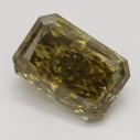 Farebný diamant radiant, fancy dark žltohnedý, 1,02ct, GIA