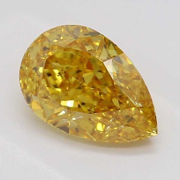 Farebný diamant hruška, fancy vivid žltoorandžový, GIA 7845330387 O7