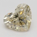 Farebný diamant srdce, fancy light žltohnedý, 2,61ct, GIA