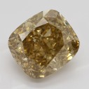 Farebný diamant cushion, fancy dark žltkasto-hnedý, 3,61ct, GIA