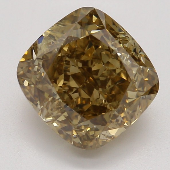 Farebný diamant cushion, fancy dark žltkasto-hnedý, GIA 5872580125 T9