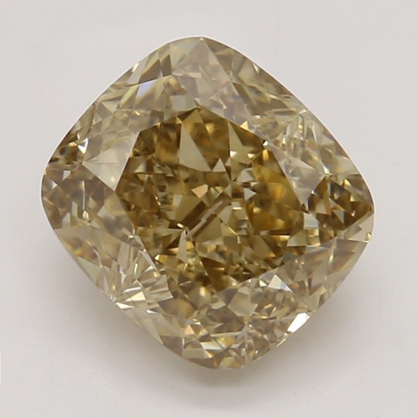 Farebný diamant cushion, fancy dark žltkasto-hnedý, GIA 4870740244 T9