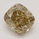 Farebný diamant cushion, fancy dark žltkasto-hnedý, 1,52ct, GIA